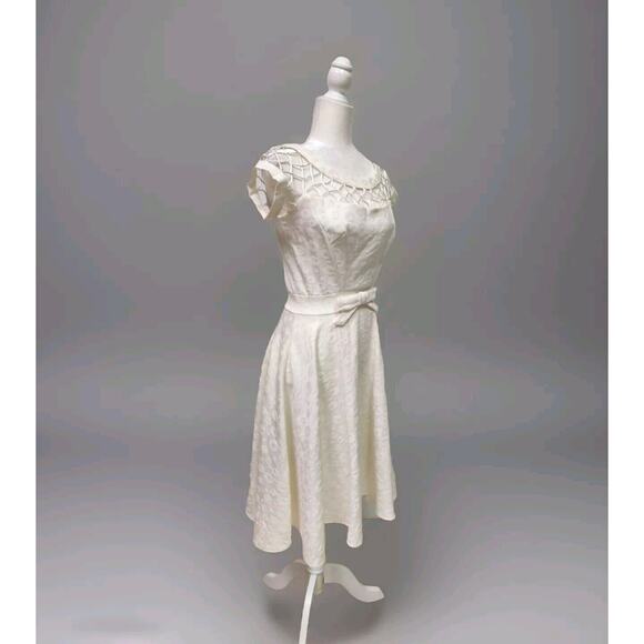 Tatyana Alika Pin-up Rockabilly Wedding White Circle Dress Size S - Picture 5 of 14